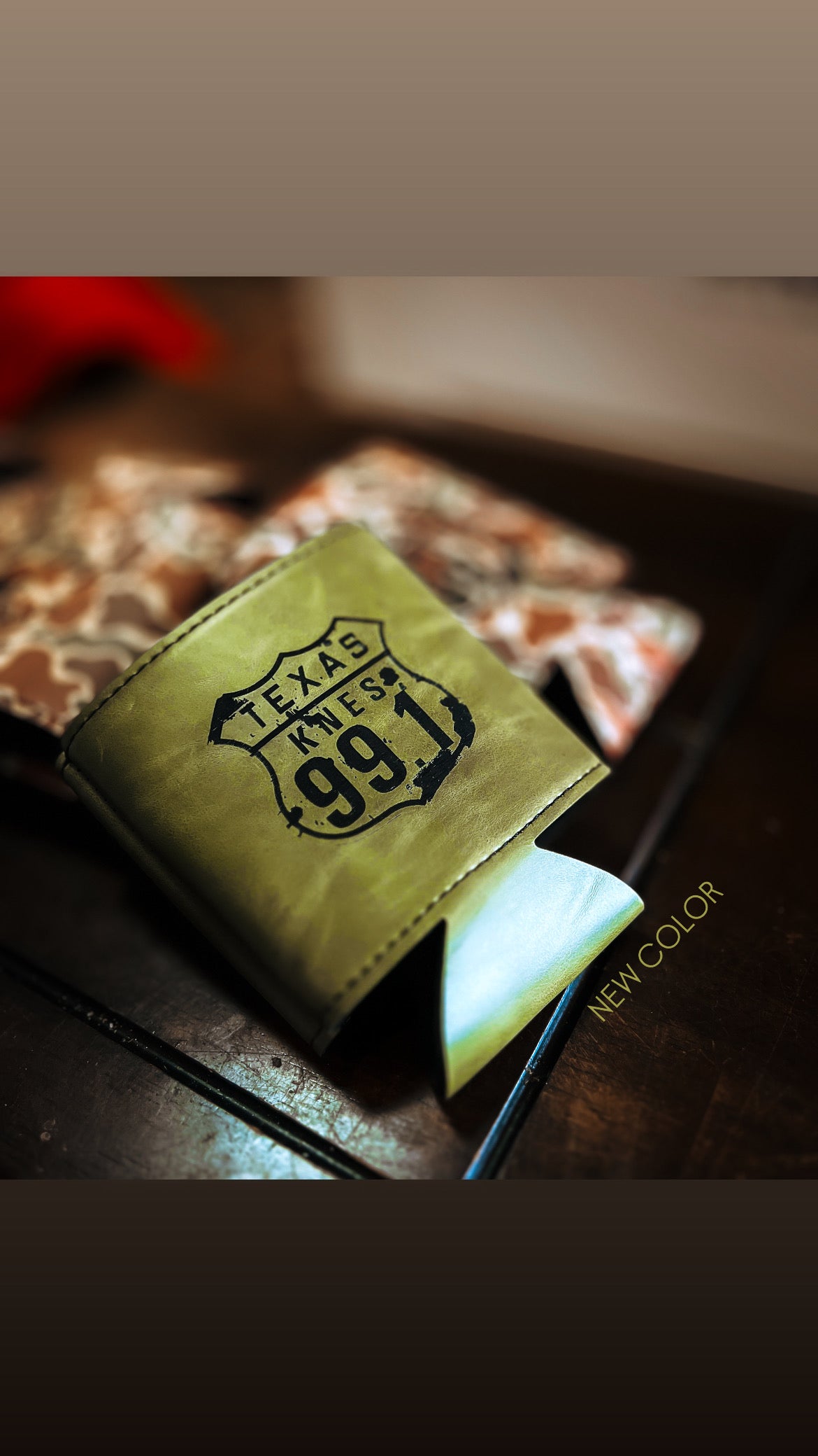 Heritage Collection Magnetic Leather Koozie - Set of 5