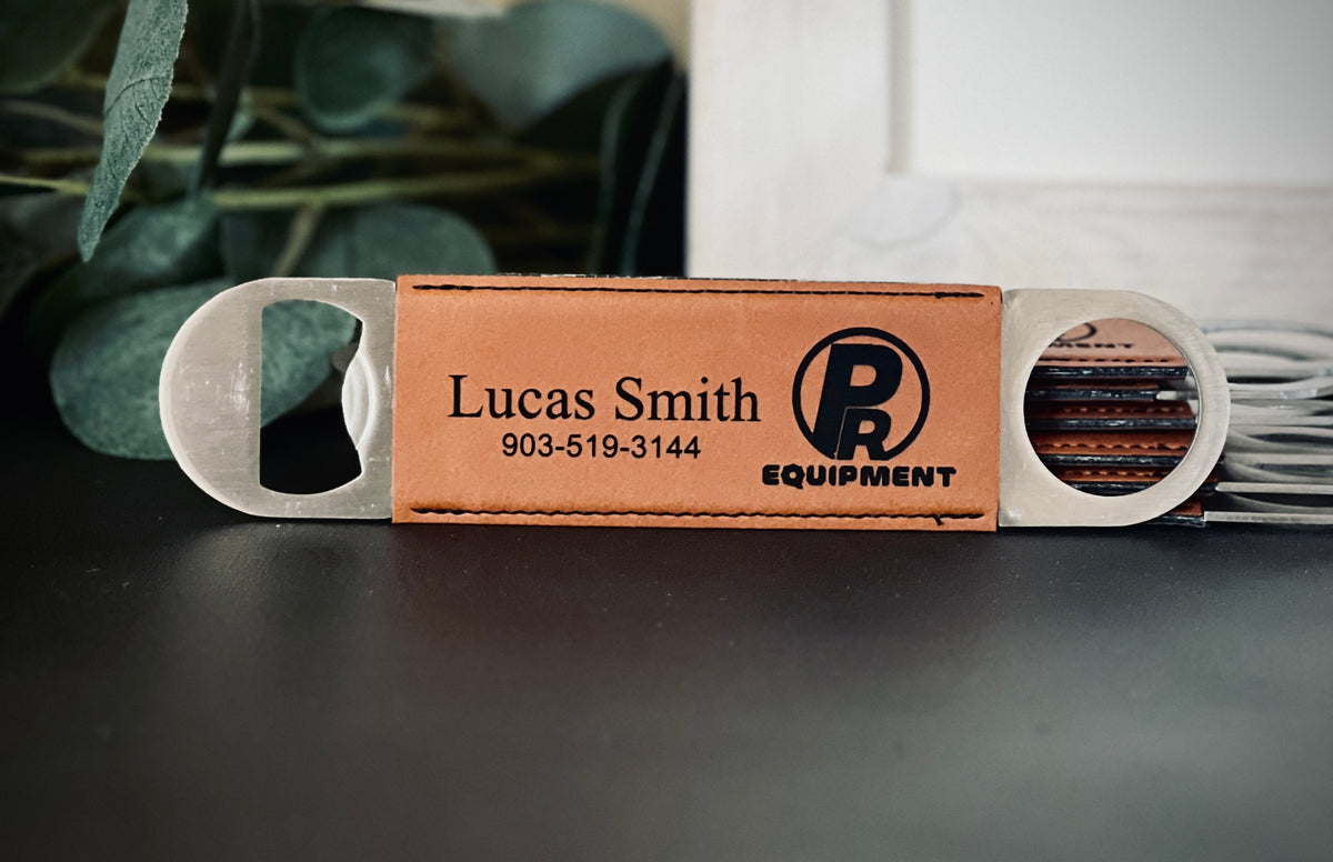 Personalized Leather Bottle Opener