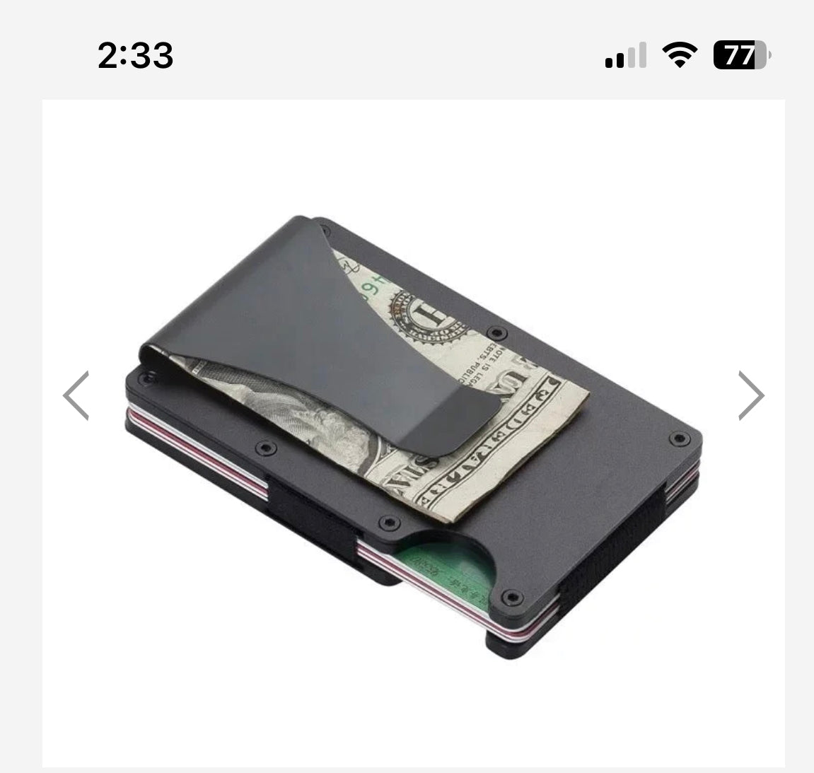 Anodized Metal Minimal RFID Wallet