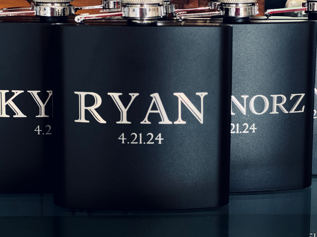 6 oz. Powder Coated Stainless Steel Flask