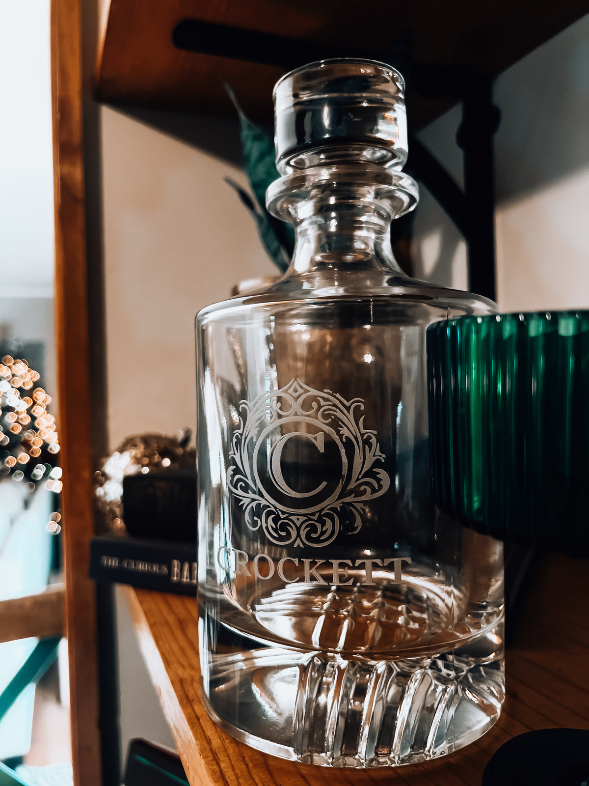 Personalized Whiskey Decanter with Rocks Glasses