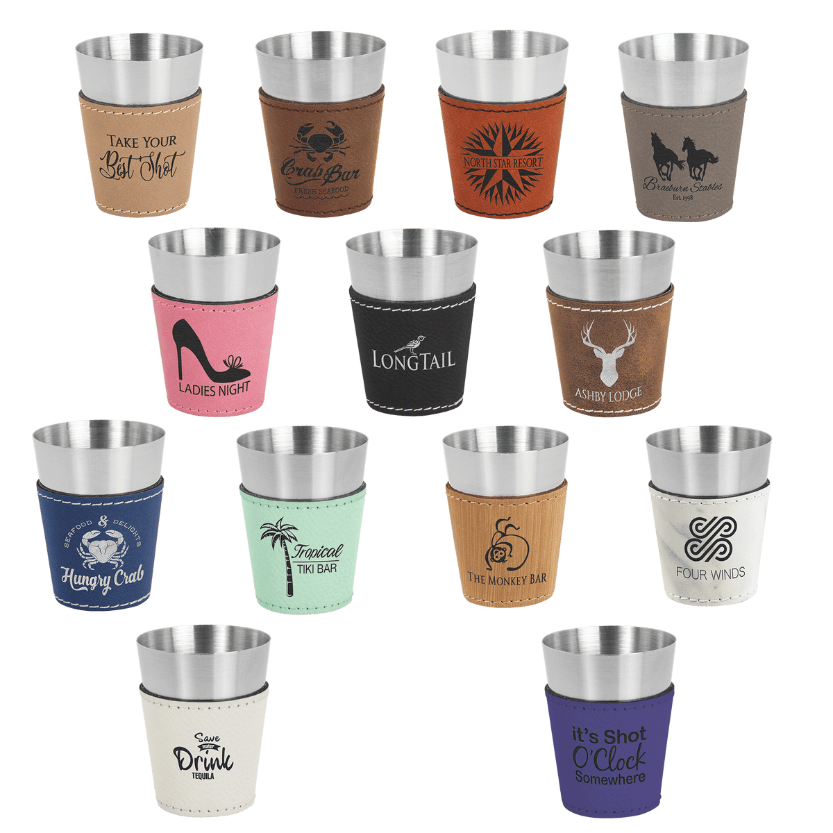 Leather Wrapped Shot Glass