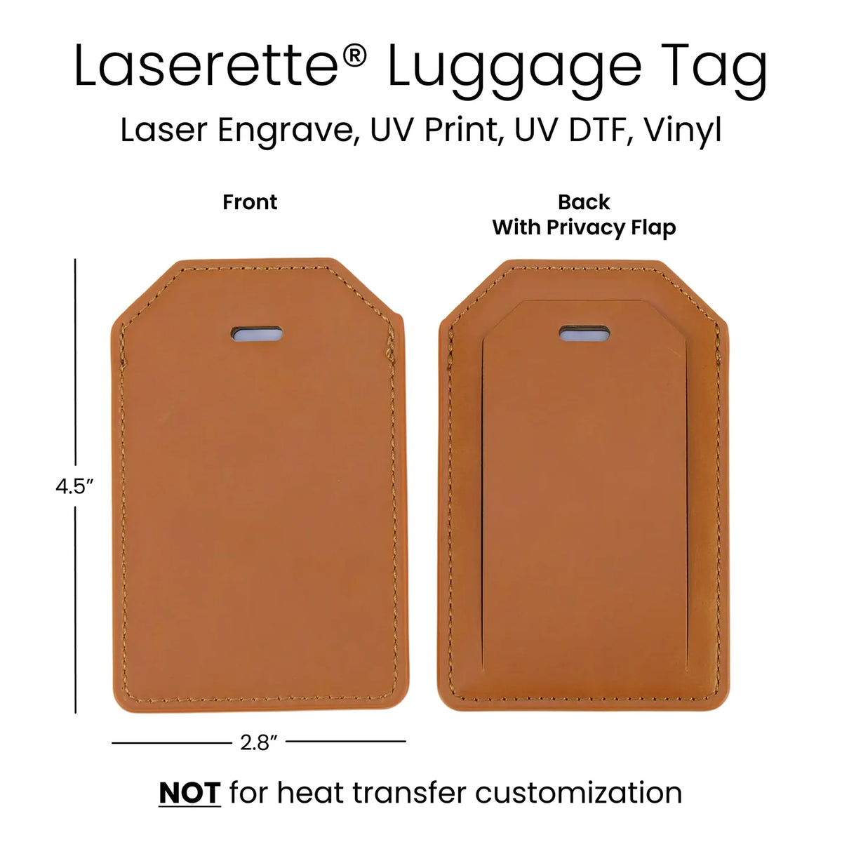 Luxury Travel Luggage Tag with Privacy Flap
