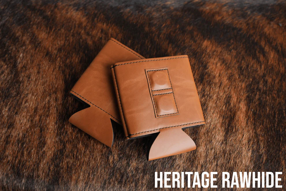 Heritage Collection Magnetic Leather Koozie - Set of 5