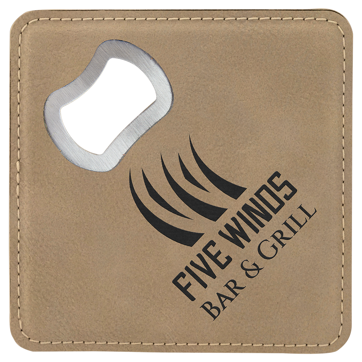 Personalized Coaster with Bottle Opener