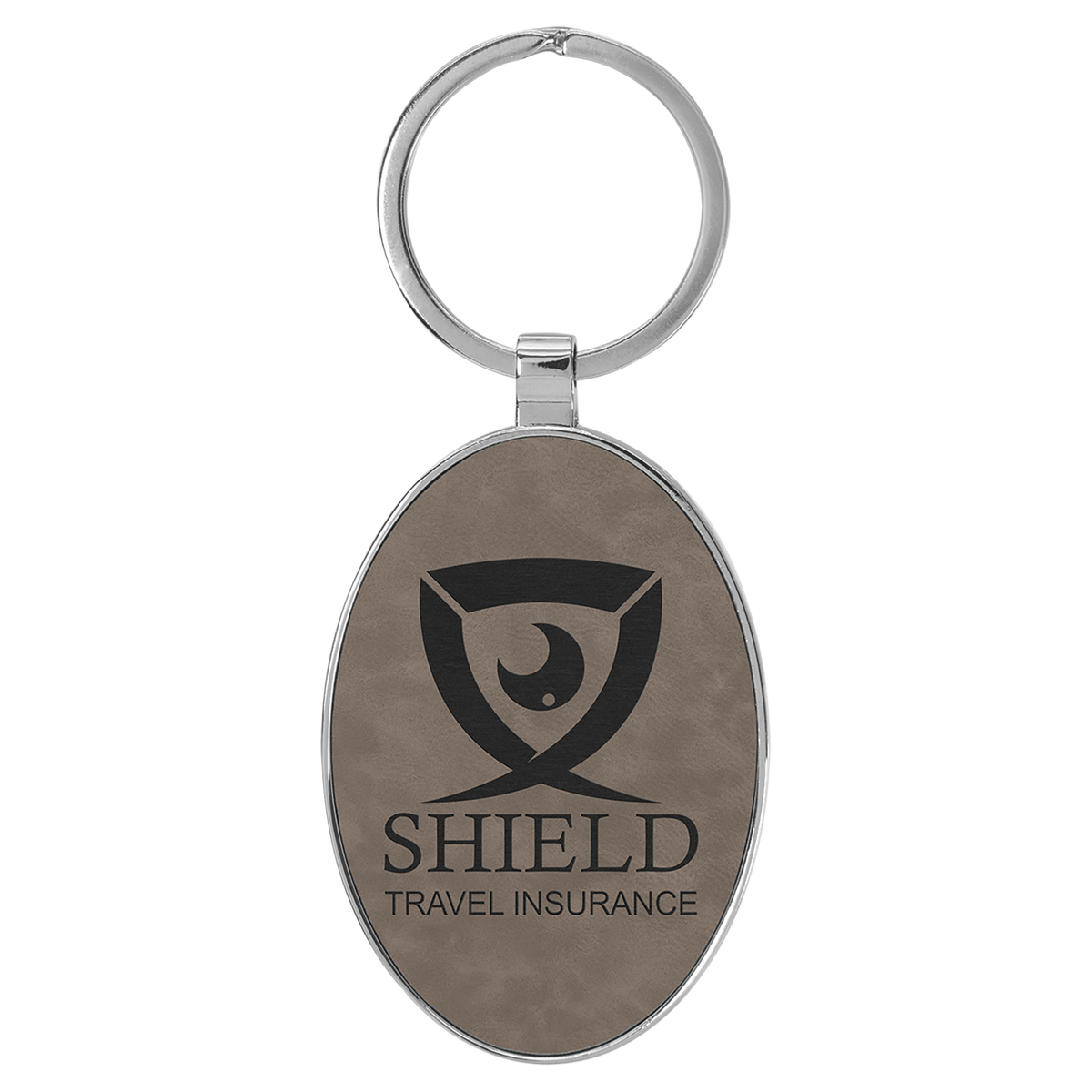 Personalized Oval Keychain with Metal Edge