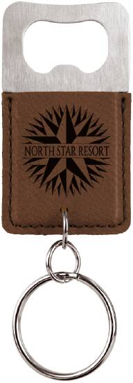 Personalized Rectangle Keychain with Bottle Opener