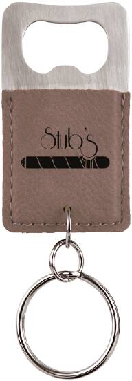 Personalized Rectangle Keychain with Bottle Opener