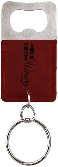 Personalized Rectangle Keychain with Bottle Opener