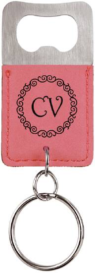Personalized Rectangle Keychain with Bottle Opener