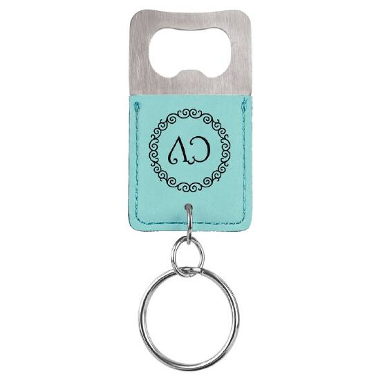 Personalized Rectangle Keychain with Bottle Opener