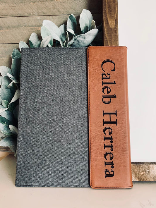 Personalized Canvas Portfolio with Notepad, Small