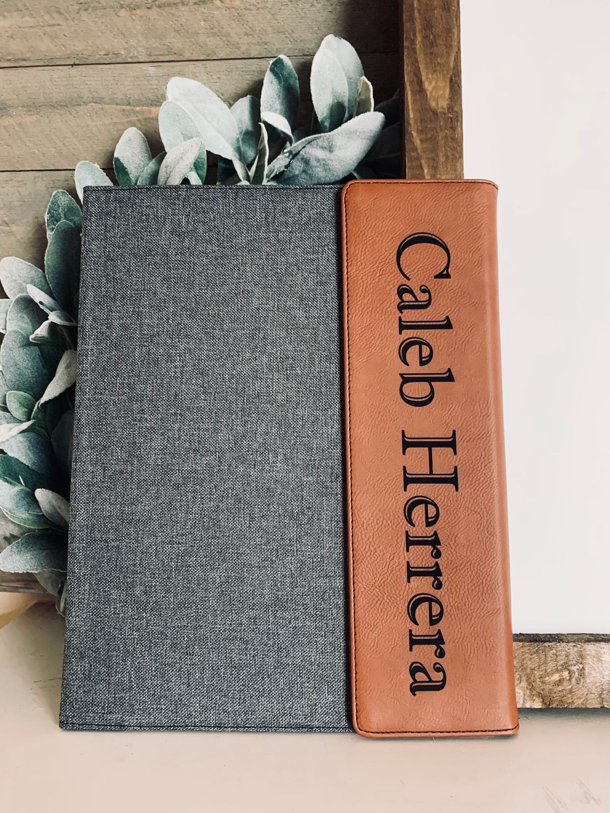 Personalized Canvas Portfolio with Notepad, Large