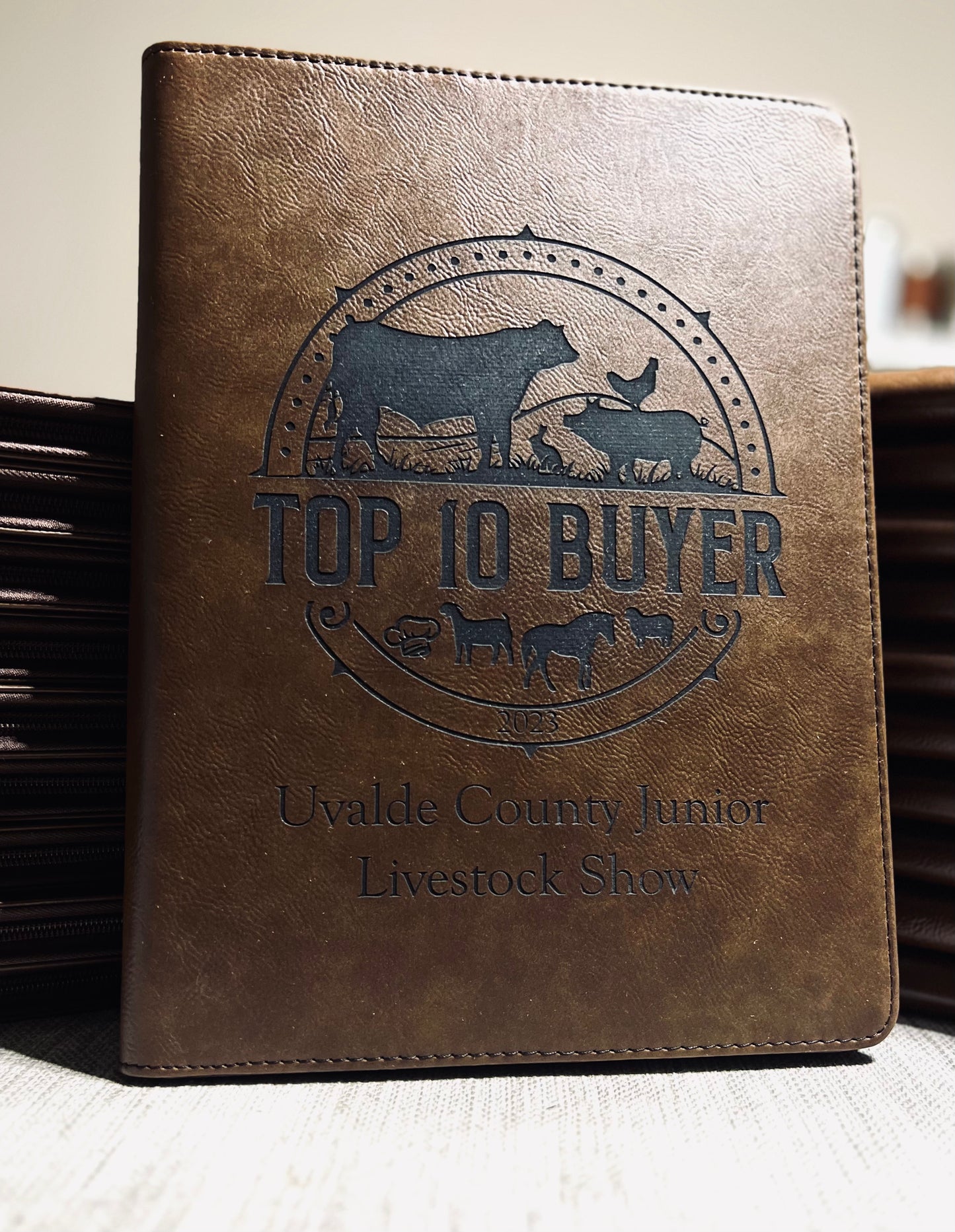 Personalized Zipper Portfolio with Notepad