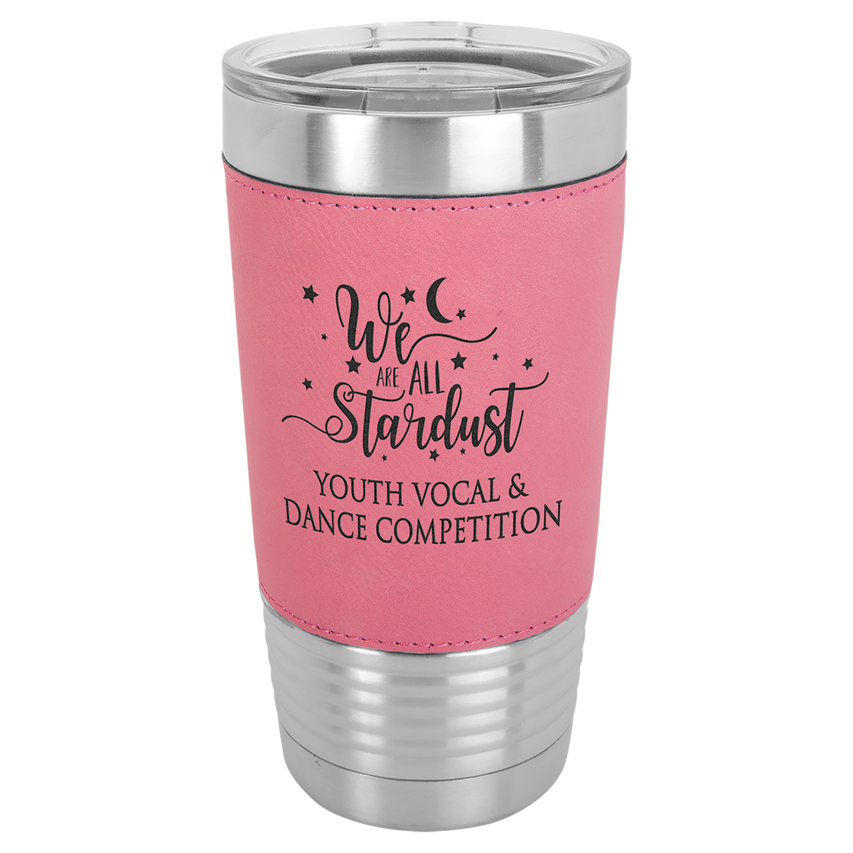 20 oz. Leather Wrapped Tumbler with Clear Lid