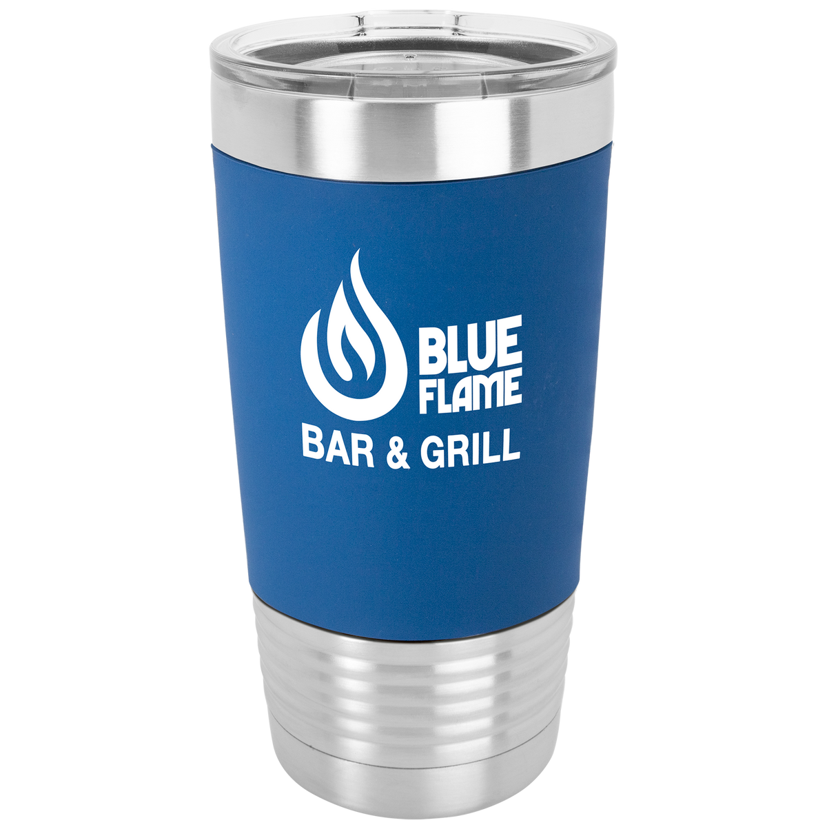 20 oz. Tumbler with Silicone Grip and Clear Lid