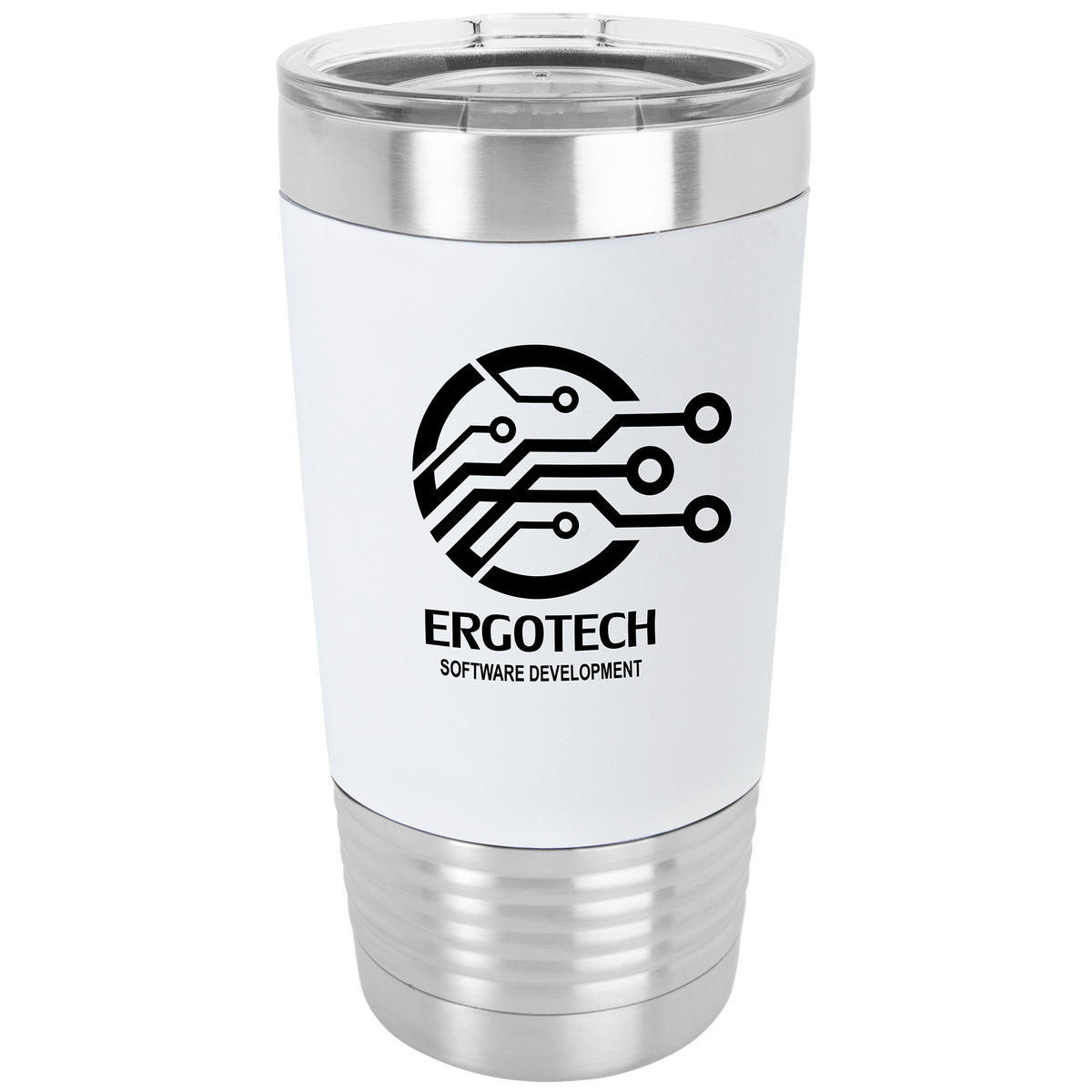 20 oz. Tumbler with Silicone Grip and Clear Lid
