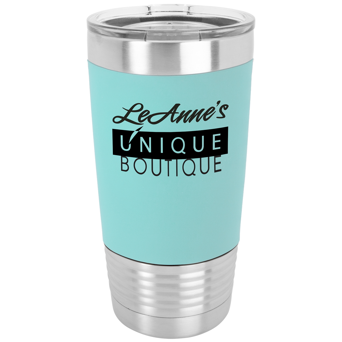 20 oz. Tumbler with Silicone Grip and Clear Lid
